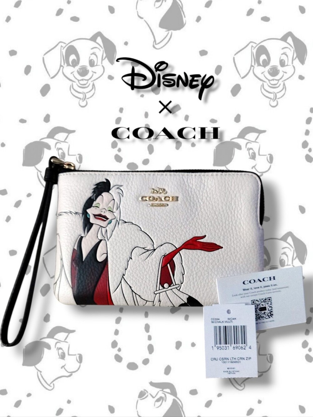 Coach x Disney Cruella de Vil Wristlet